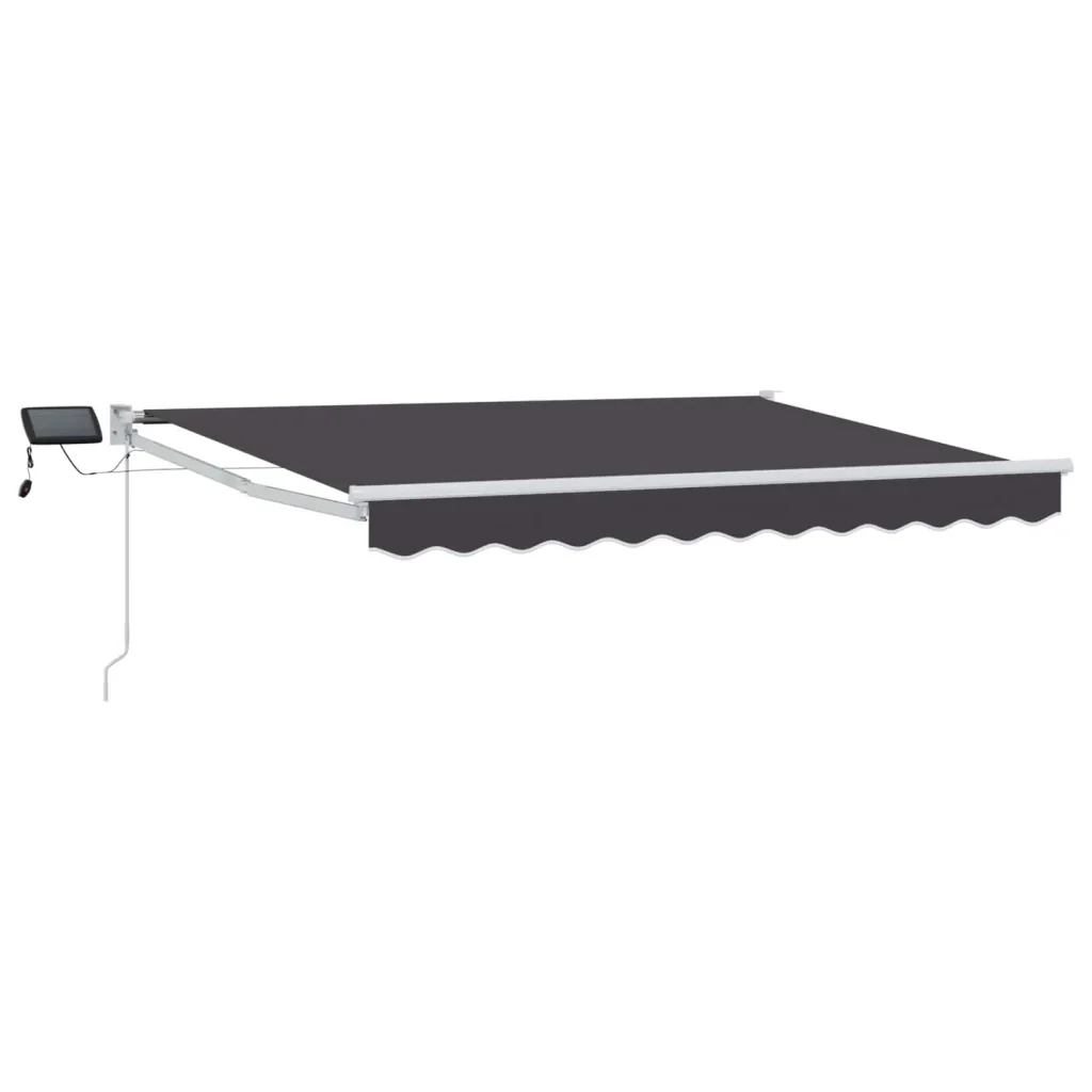 Tenda retrattile manuale con LED Antracite e Bianco 3 x 2 m - Image 2