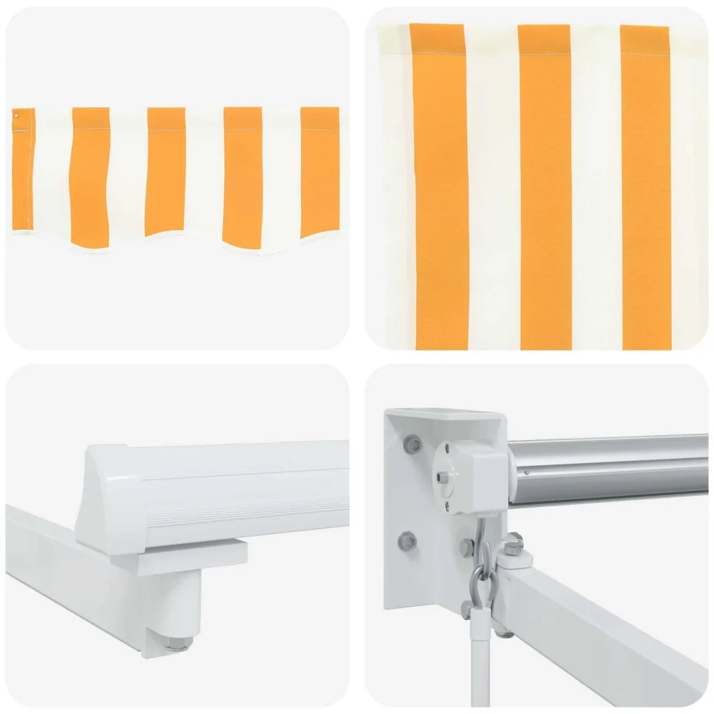 Tenda retrattile manuale con LED Giallo e Bianco 3,5 x 2 m - Image 9