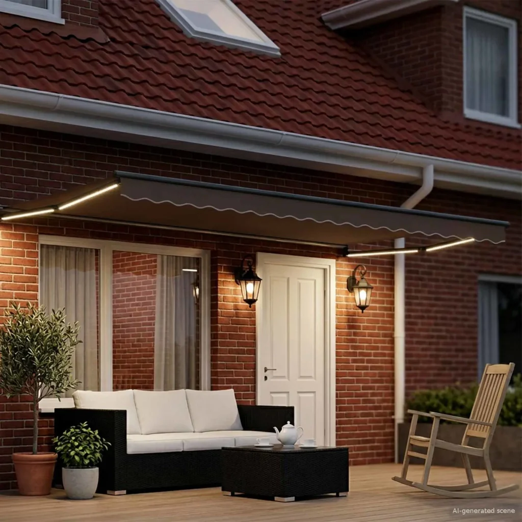 Tenda retrattile manuale con LED 4 x 2 m 3419413 - Image 3