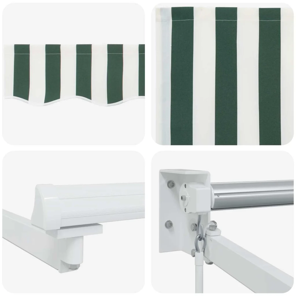 Tenda retrattile manuale con LED Verde e Bianco 2,5 x 2 m - Image 9