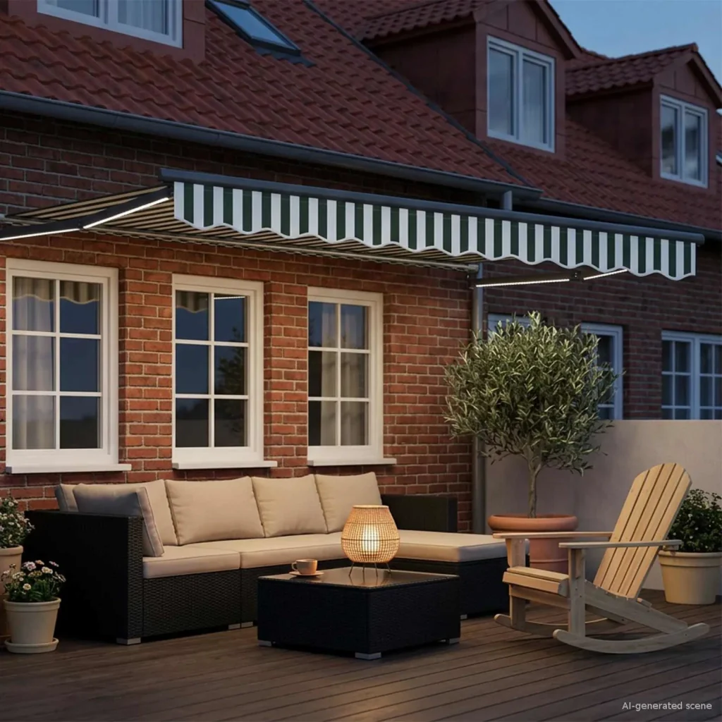 Tenda retrattile manuale con LED 3 x 2 m 3419378 - Image 3