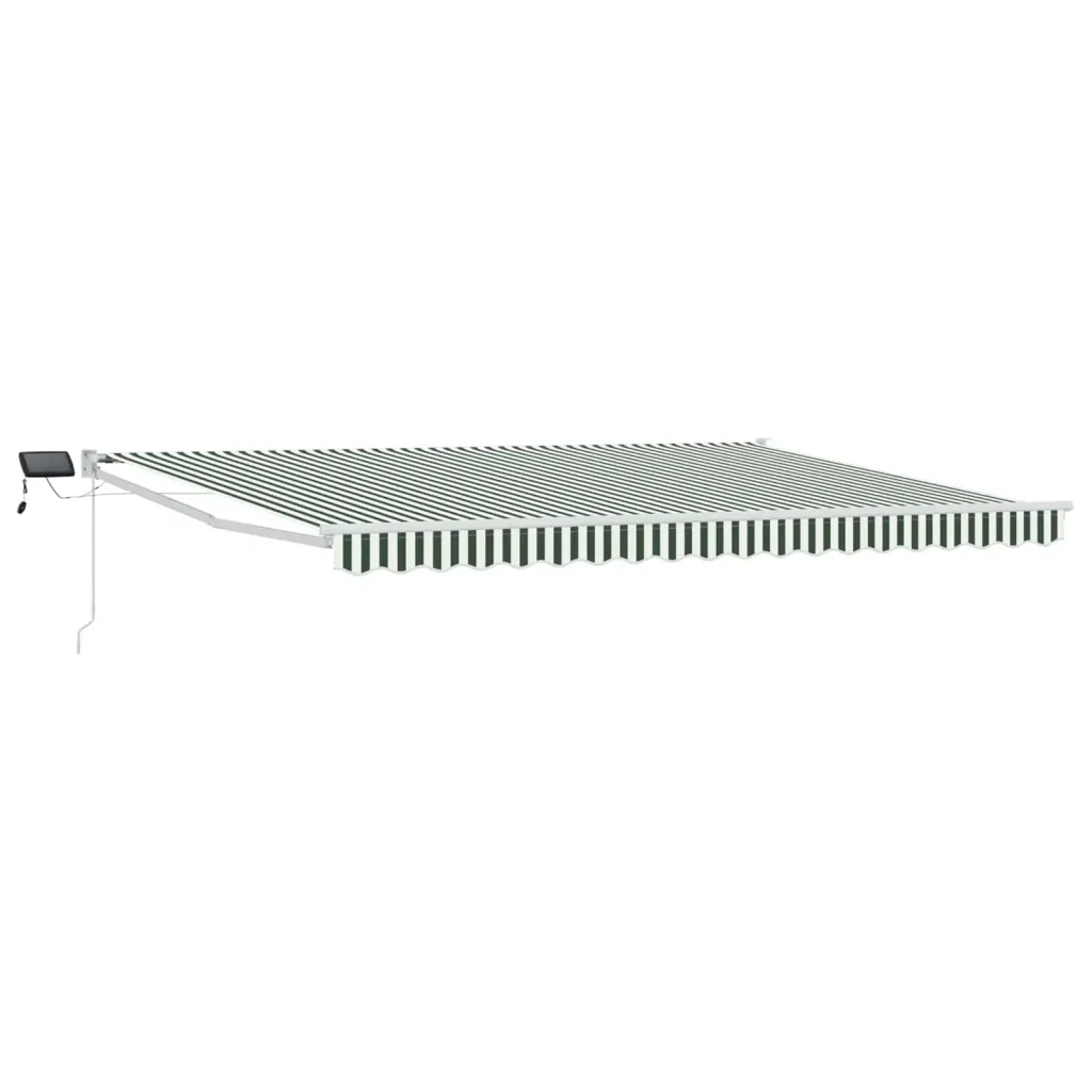 Tenda retrattile manuale con LED Verde e Bianco 5 x 3 m 3419340 - Image 2