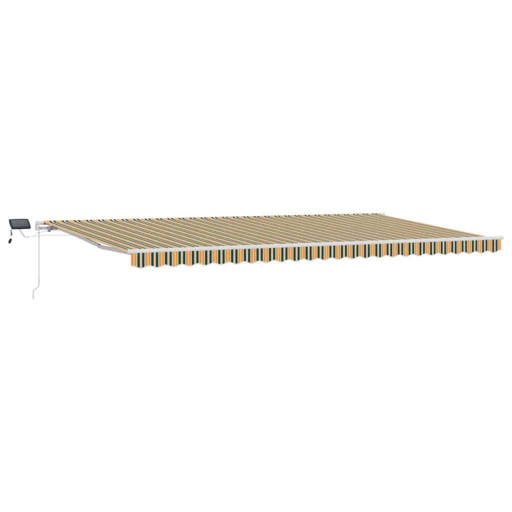 Tenda Retrattile Manuale con LED Verde e Giallo 600x300 cm - Image 2