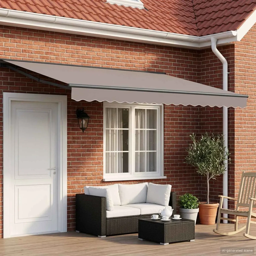 Tenda retrattile manuale Grigio Chiaro 4 x 2 m 3420435