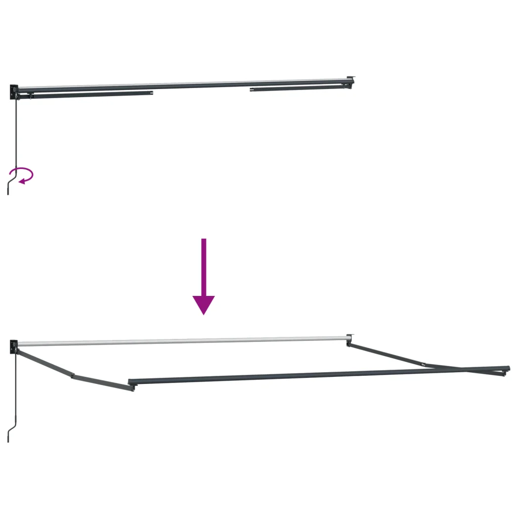 Tenda Retrattile Manuale Strisce Rosse e Bianche 450x300 cm - Image 9