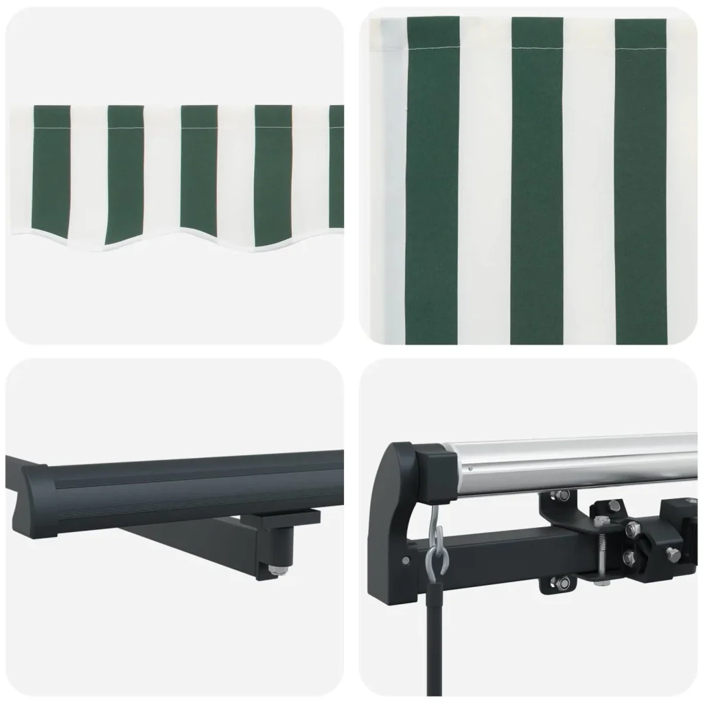 Tenda retrattile Verde e Bianco 500 × 300 cm 3331463 - Image 8