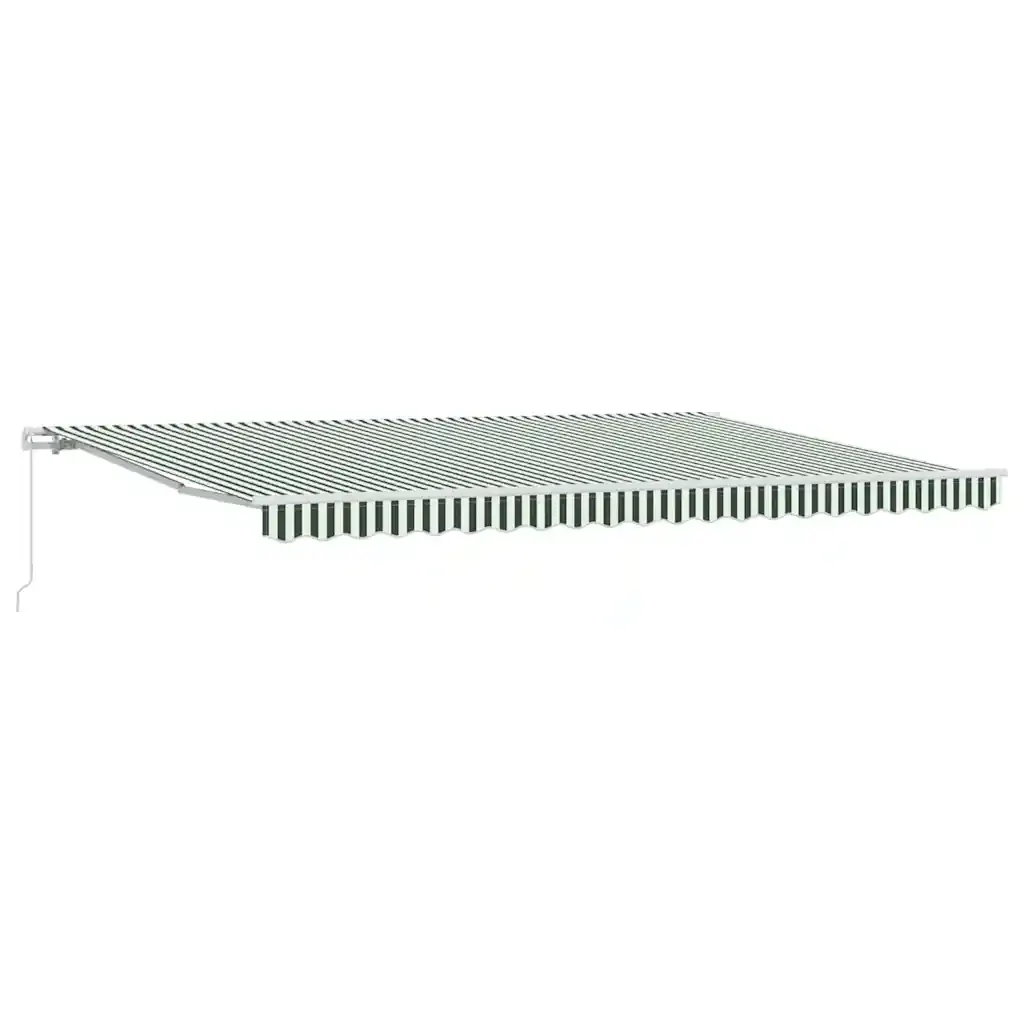 Tenda retrattile Verde e Bianco 500 × 300 cm 3331459 - Image 2