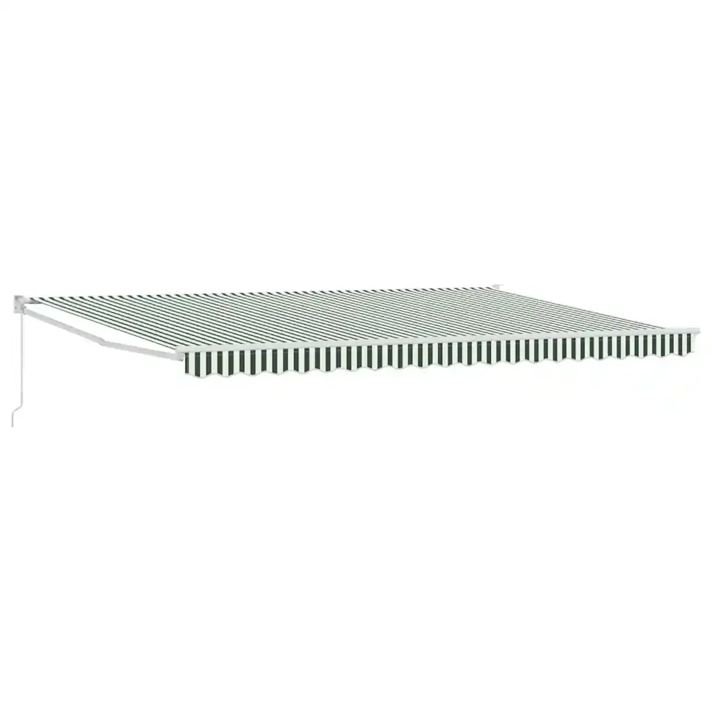 Tenda retrattile Verde e Bianco 500 × 300 cm 3331467 - Image 2