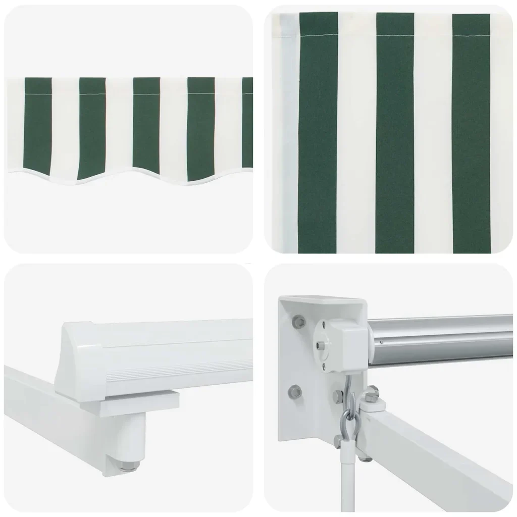 Tenda retrattile Verde e Bianco 500 × 300 cm 3331467 - Image 8