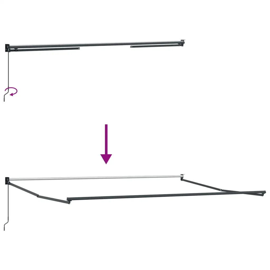 Tenda retrattile Verde 500 × 300 cm 100% Poliestere e Alluminio 3331469 - Image 9