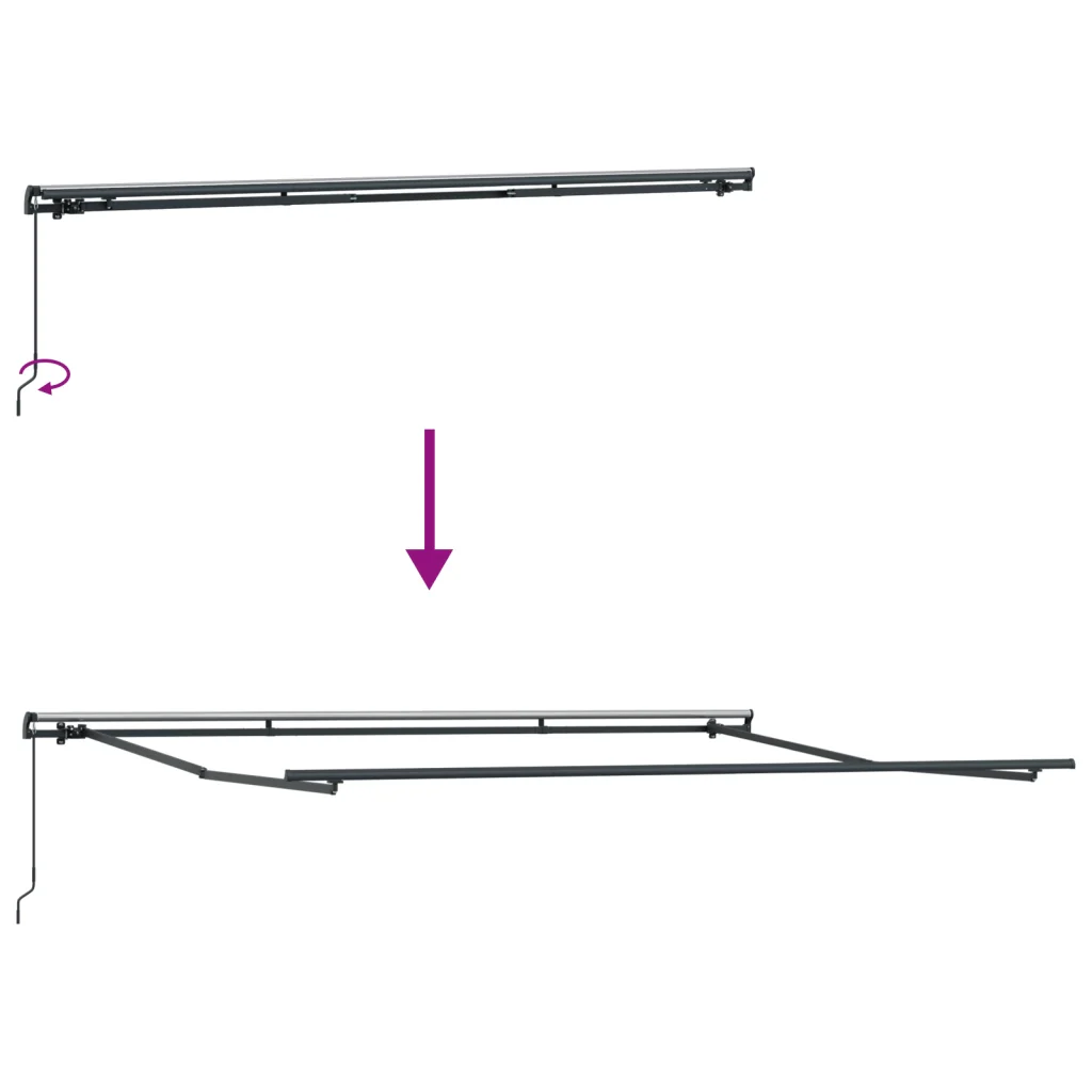 Tenda Retrattile Manuale Verde e Gialla 450x300 cm - Image 9