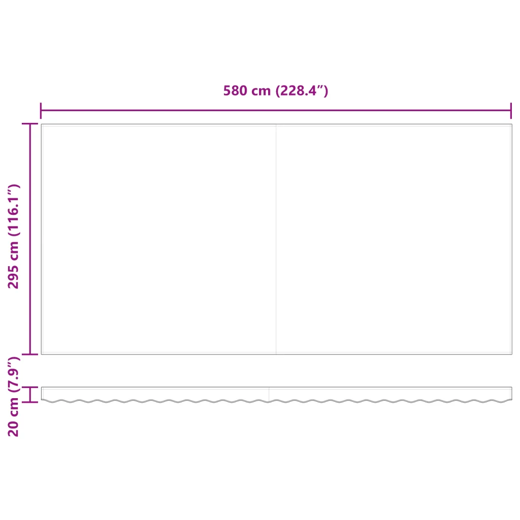Tenda Retrattile Manuale Verde e Gialla 600x300 cm - Image 10