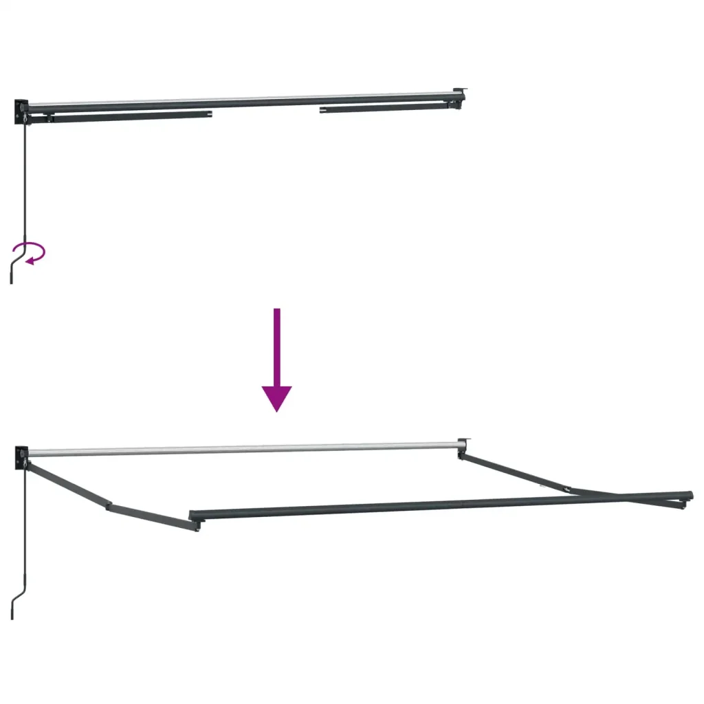 Tenda retrattile Sabbia 3,5 x 2 m 100% Poliestere e Alluminio 3425695 - Image 4