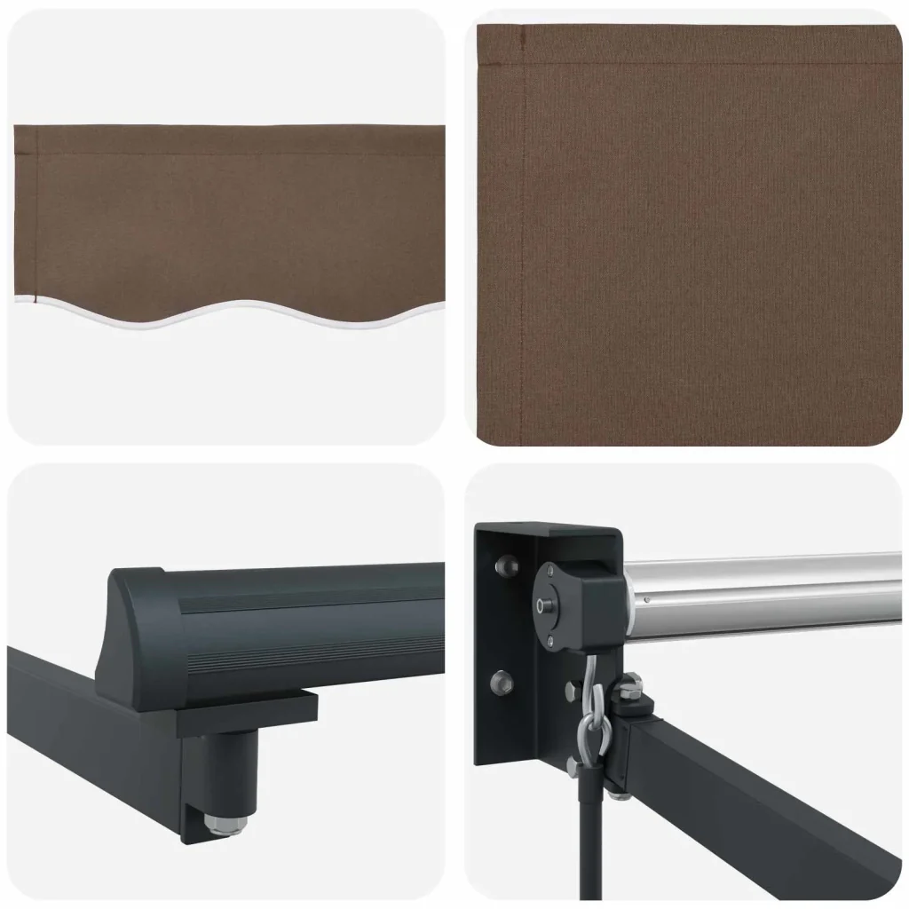 Tenda retrattile Tortora 3,5 x 2 m 100% Poliestere e Alluminio 3425696 - Image 3