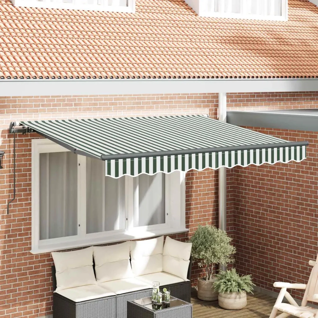 Tenda Retrattile Verde 300 x 200 cm Tessuto 3329616