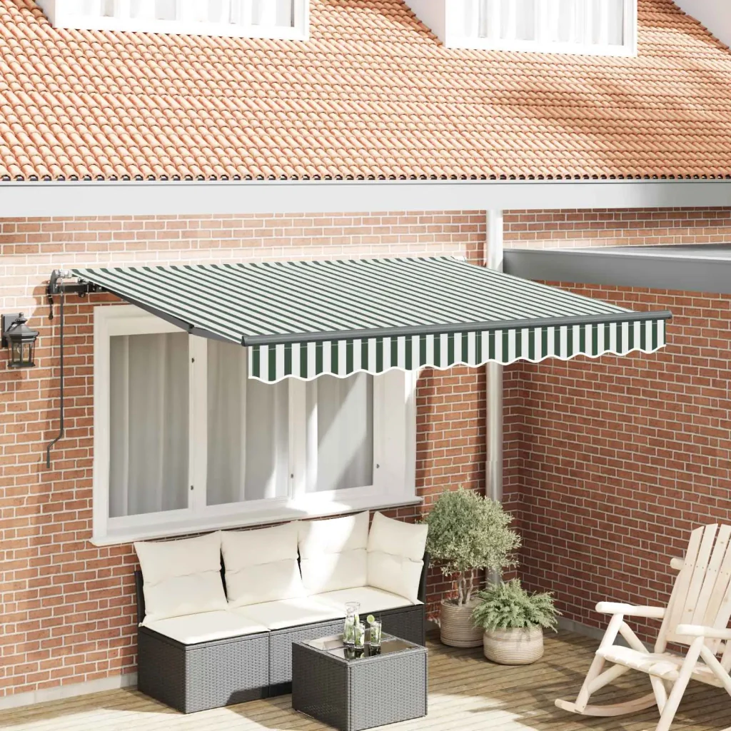 Tenda Retrattile Verde 300 x 200 cm Tessuto 3329618