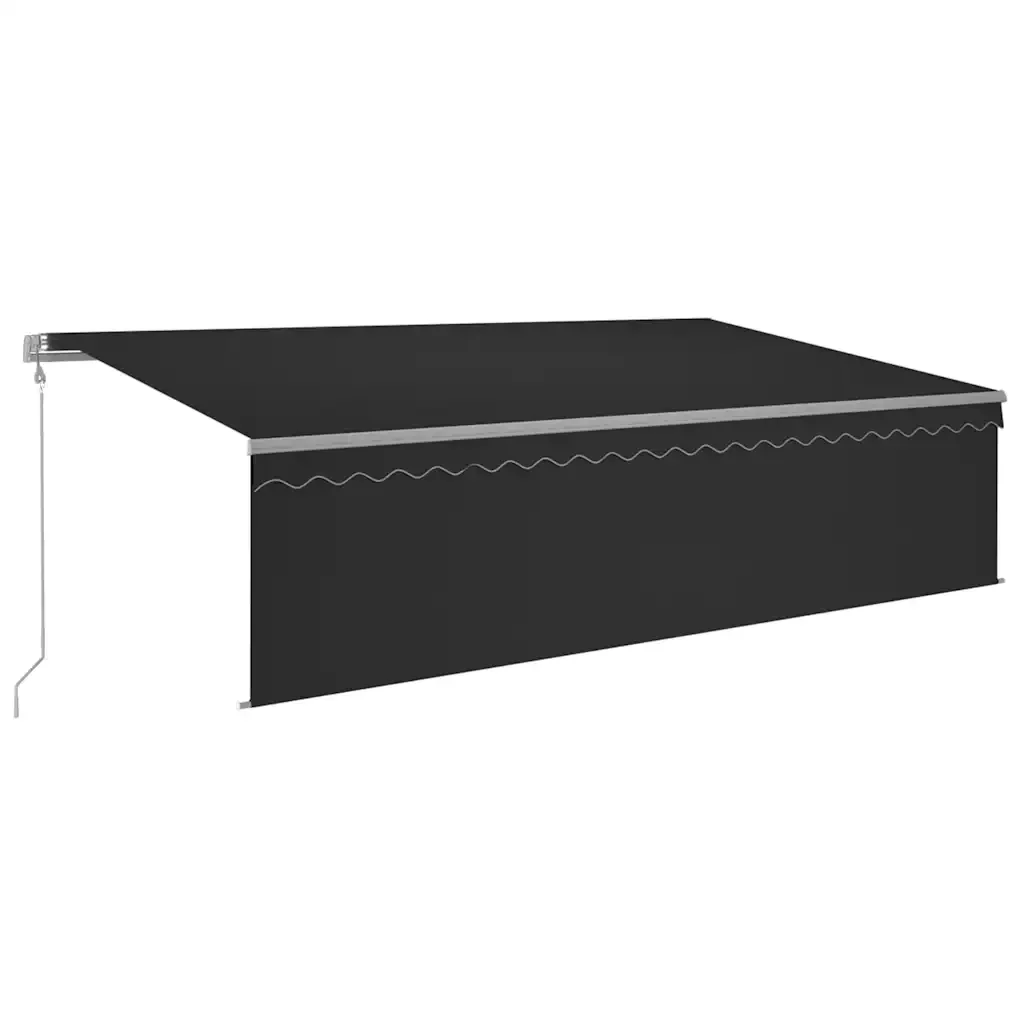 Tenda Sole Retrattile Automatica Parasole 5x3 m Antracite 3069469 - Image 2