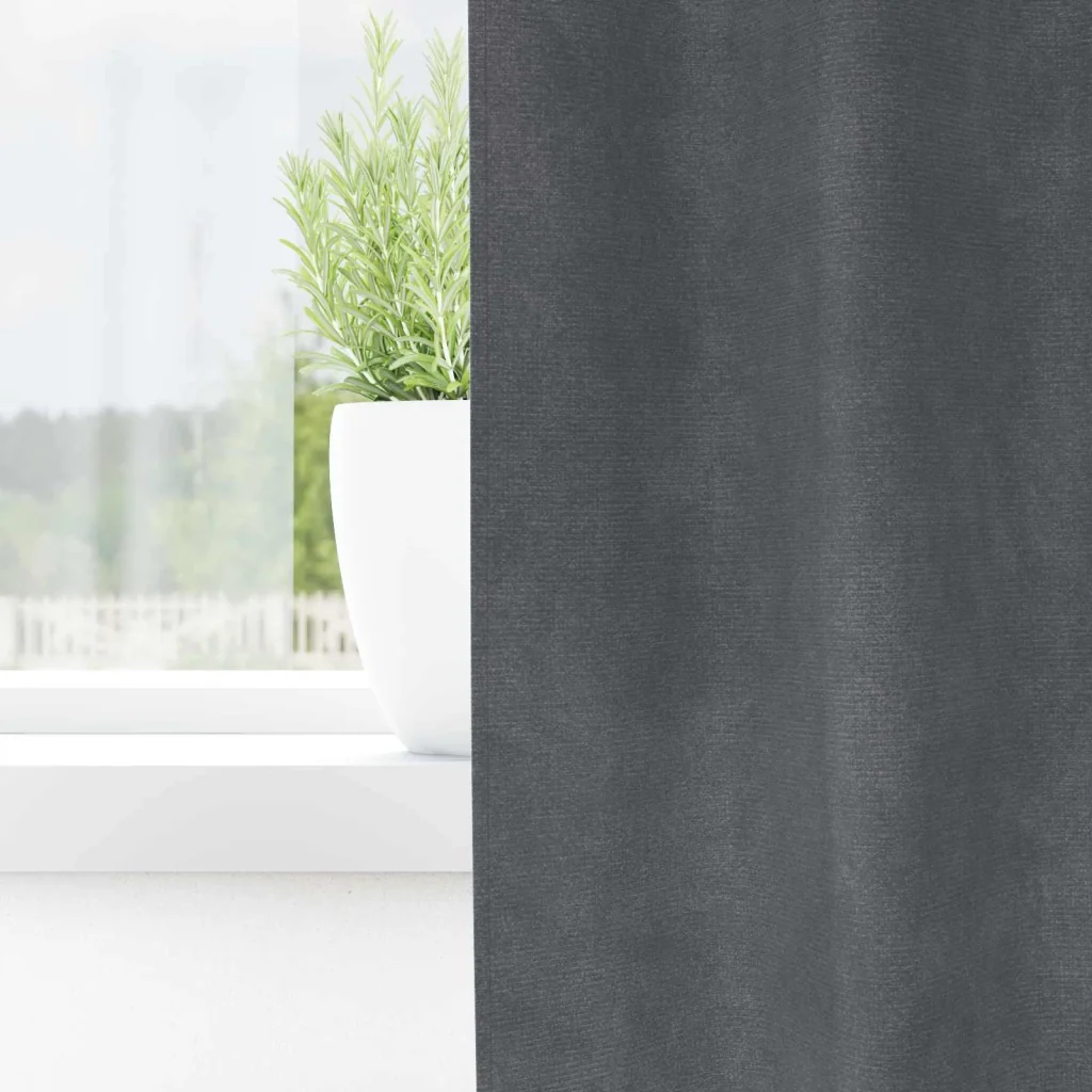 Tende oscuranti 2 pcs Grigio chiaro 140 x 140 cm Velluto 4107293 - Image 3