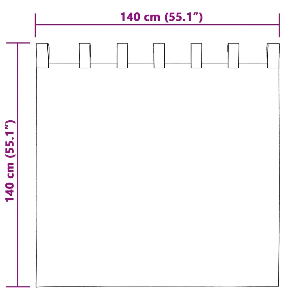 Tende oscuranti 2 pcs Grigio chiaro 140 x 140 cm Velluto 4107293 - Image 6
