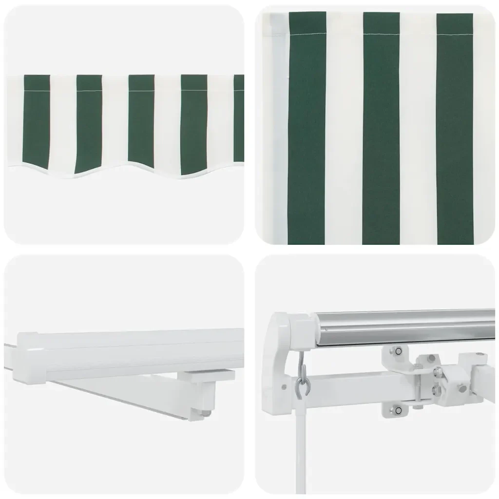 Tenda retrattile Verde e Bianco 500 × 300 cm 3331460 - Image 10