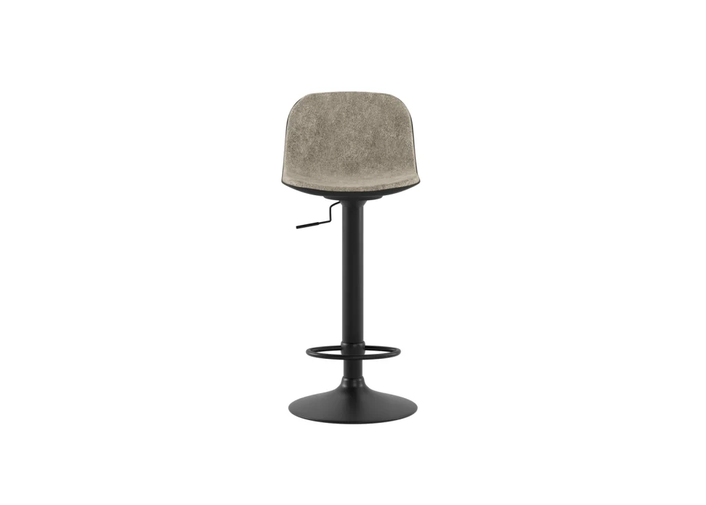 Sgabello Teo con alzata a gas e rivestimento in microfibra beige - Design moderno per penisola o angolo bar - Stones - Image 2