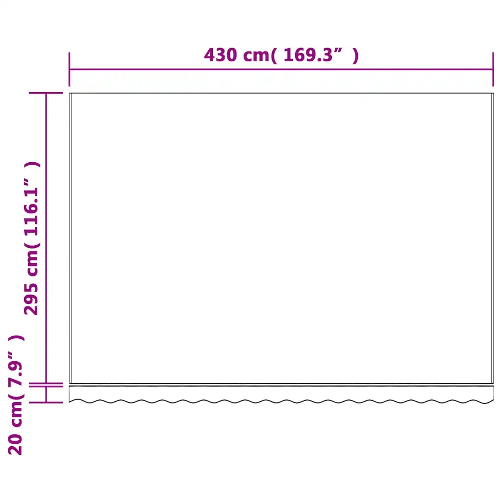 Tessuto di Ricambio per Tenda Strisce Rosse e Bianche 4,5x3 m - Image 7