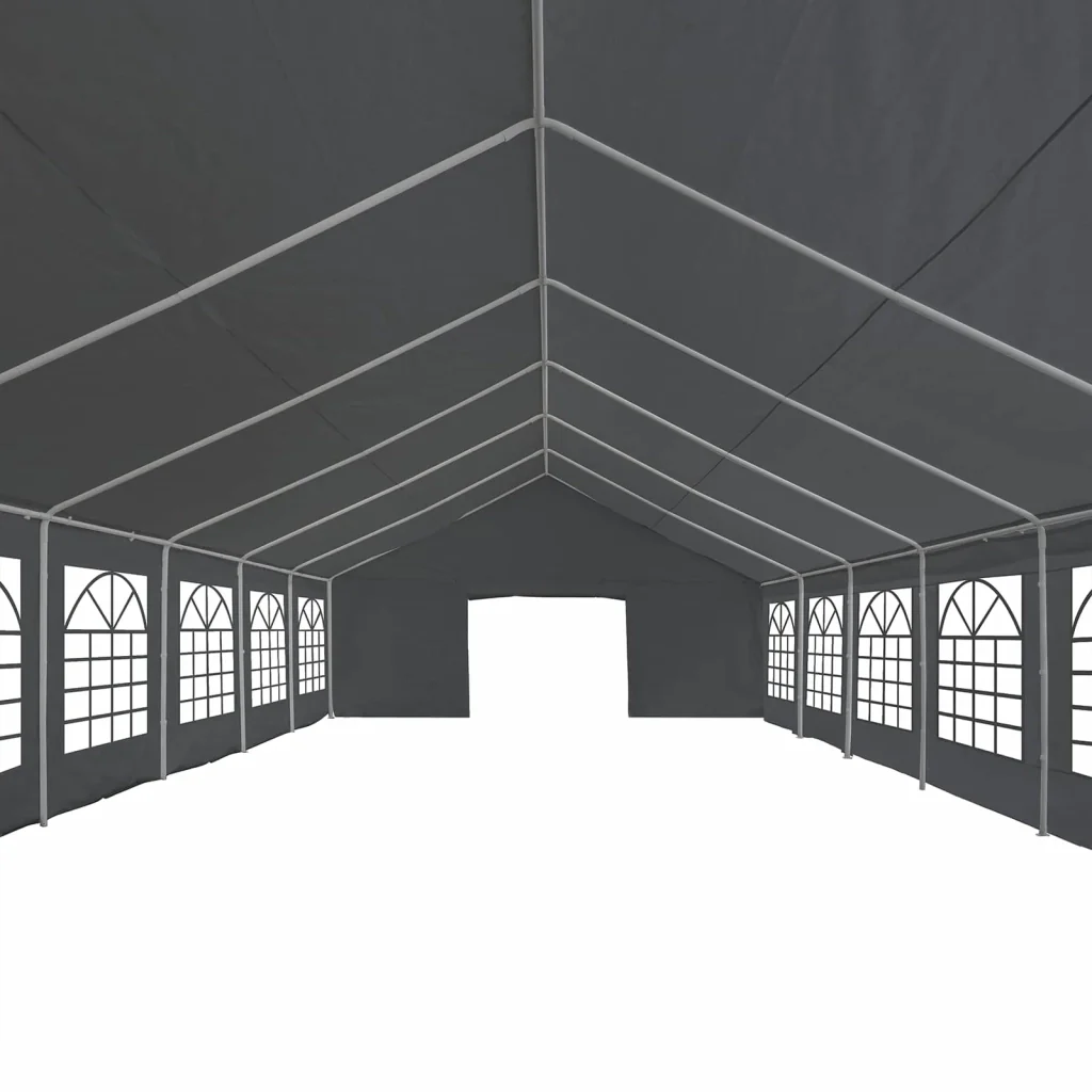 Tessuto per tenda senza struttura Grigio 12 x 6 m PE - Image 4