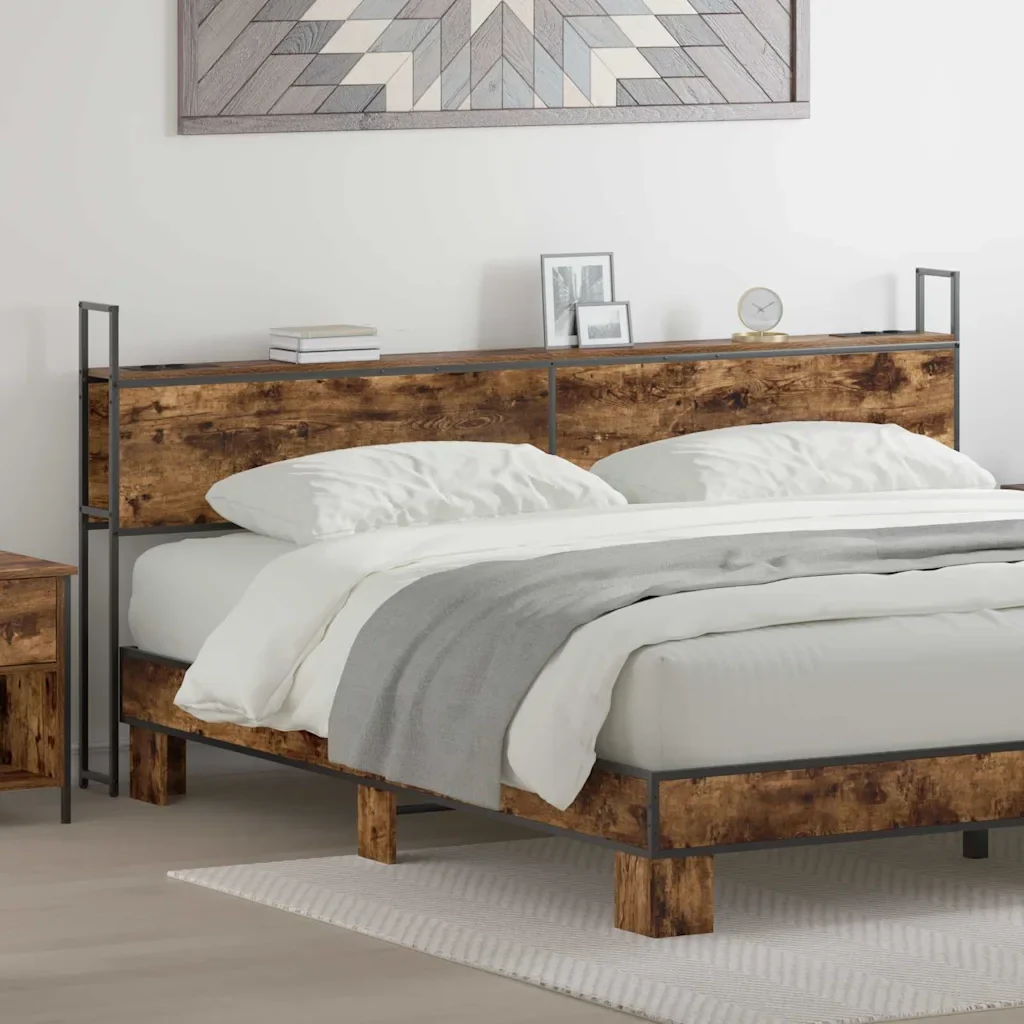 Testiera con Stazione di Carica e Storage Rovere fumo 859827