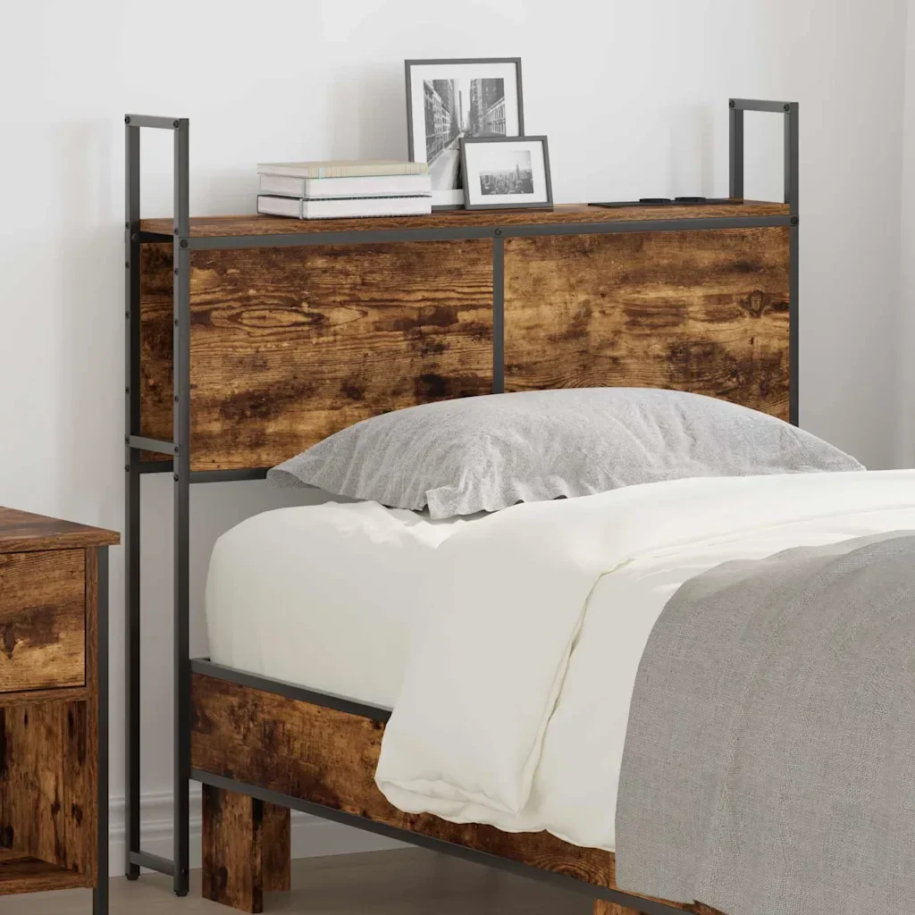 Testiera con Stazione di Carica e Storage Rovere fumo 859777