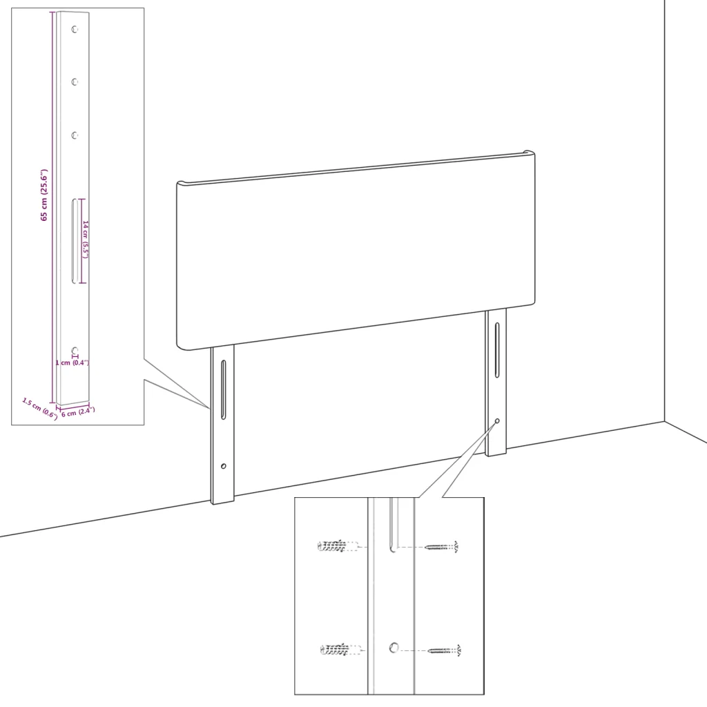 Testata LED  design a blocchi di diamante grigia chiara 180 cm velluto - Image 10