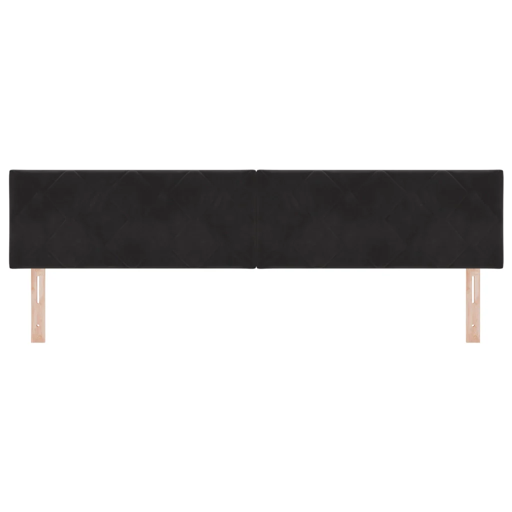 Testata LED Nera Set di 2 Nera Microfibra Grande Moderna - Image 5