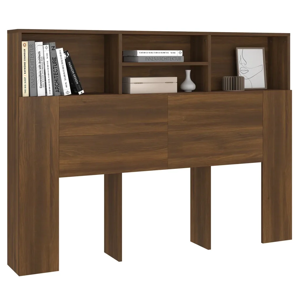 Testiera con Scomparti Rovere Marrone 140x19x103,5 cm 817251 - Image 4