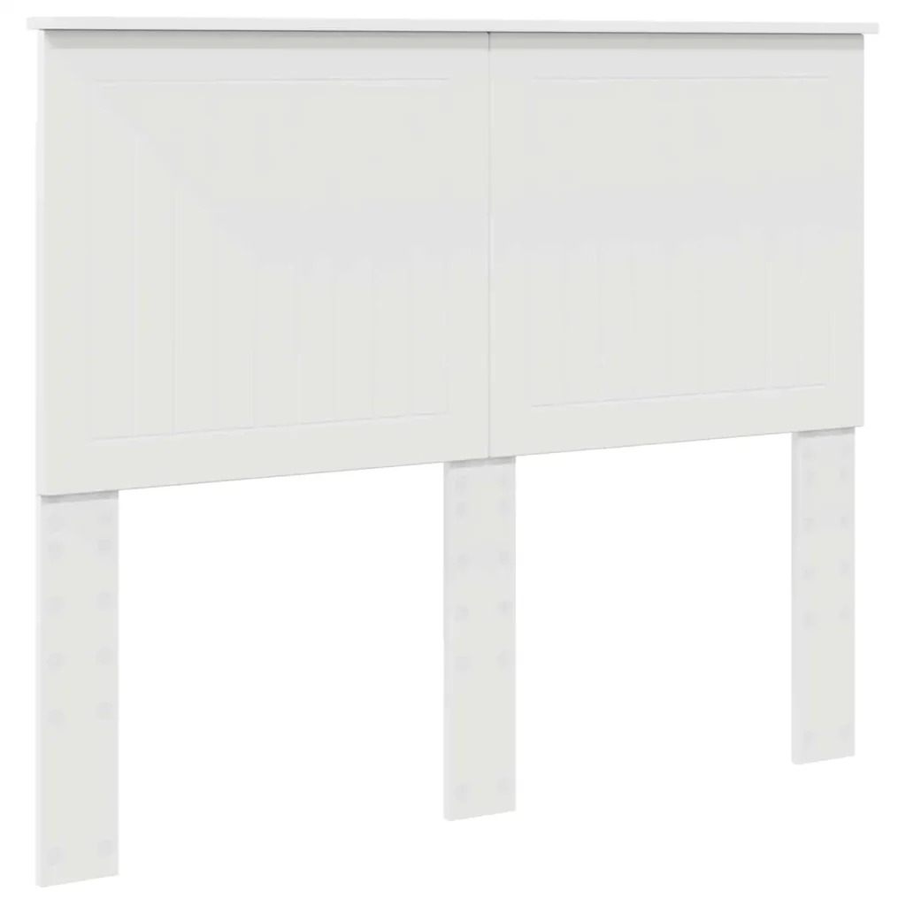 Testiera con testiera Bianco 135 cm Legno multistrato 887769 - Image 2