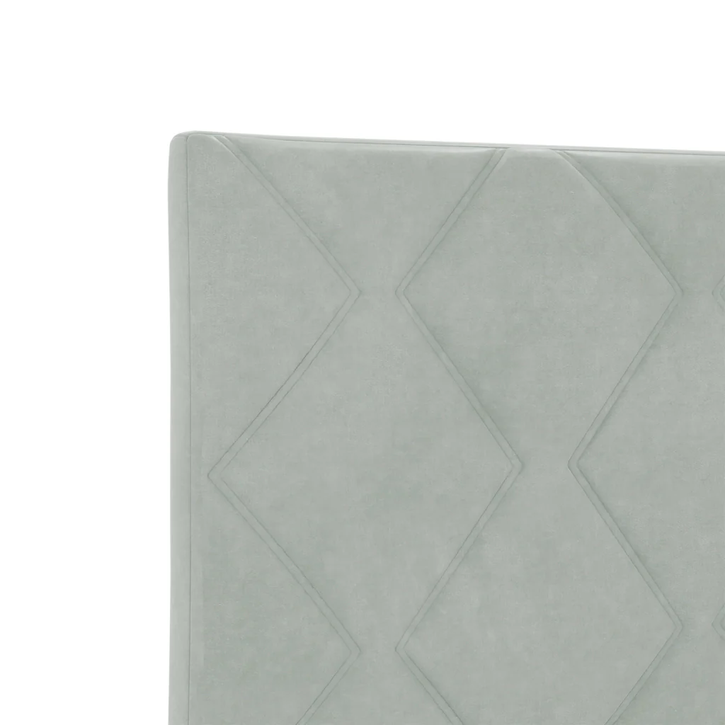 testiera Design a Blocchi di Diamante Grigia Chiara 180 cm in Velluto - Image 7