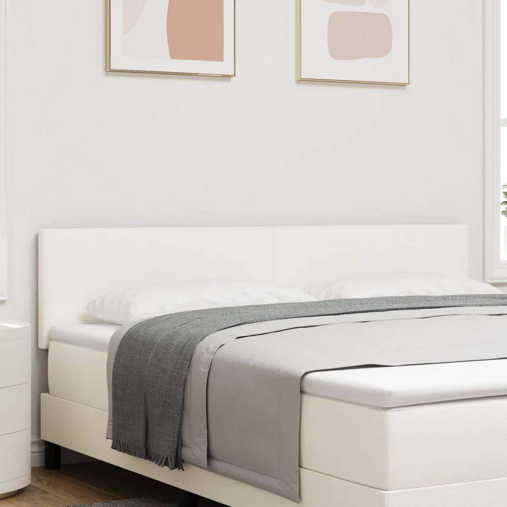 testiera  design semplice crema 180 cm in tessuto corduroy