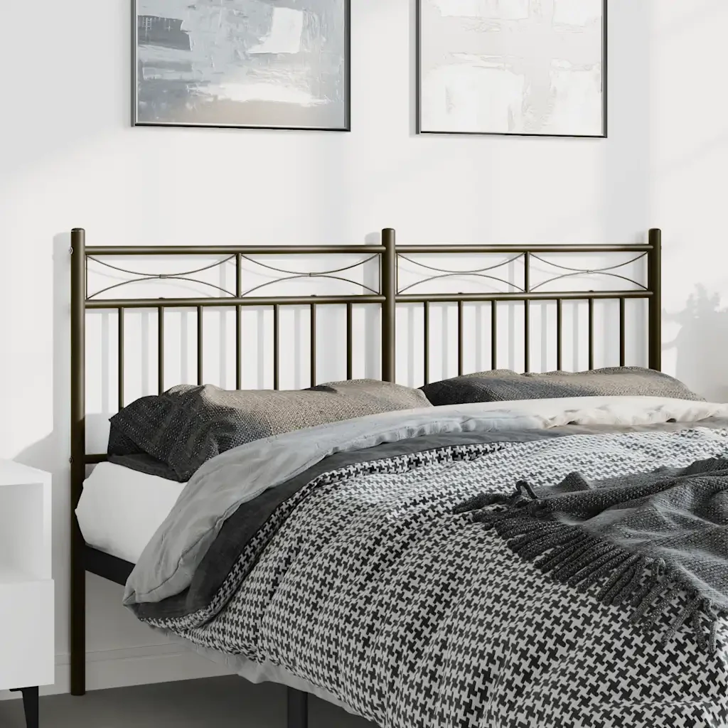 Testiera di Ricambio in Metallo Nero 150 cm 373725