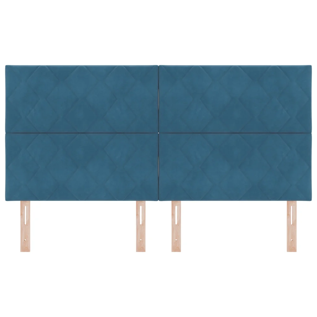Testiera LED Design a Blocchi di Diamante Blu Scuro 180 cm Velluto - Image 5