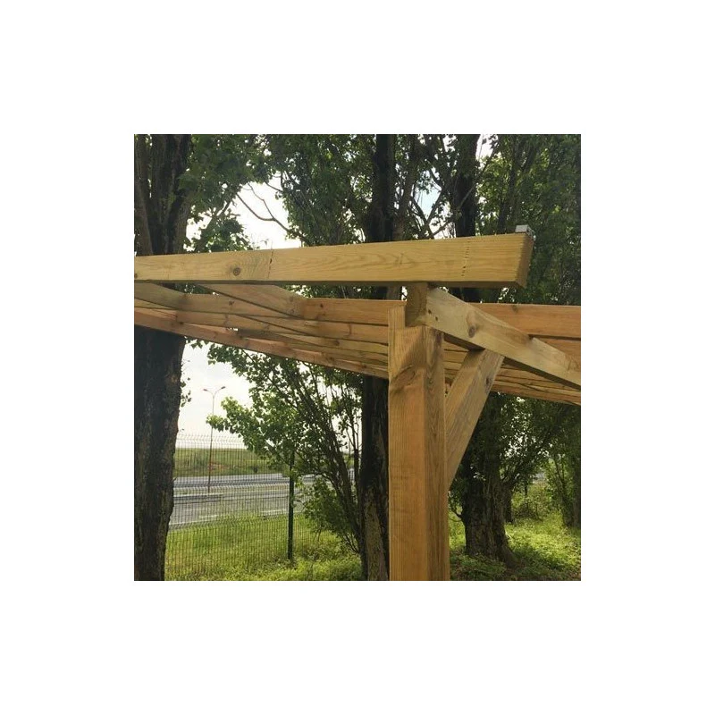 Tetto Couv'Terrasse® in Legno 3x6,8m - senza tetto - Image 5
