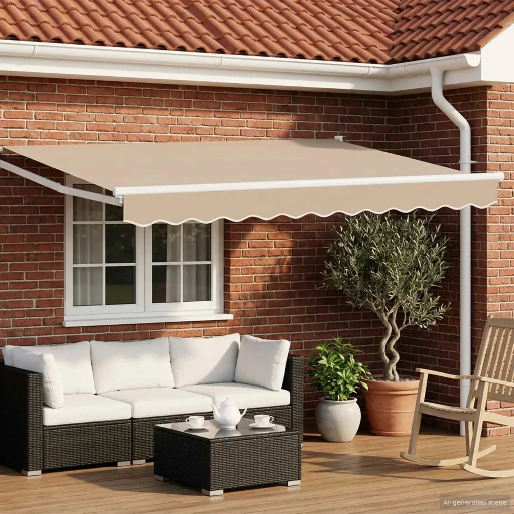 Tettuccio Elettrico Retrattile Beige 3,5 x 2 m