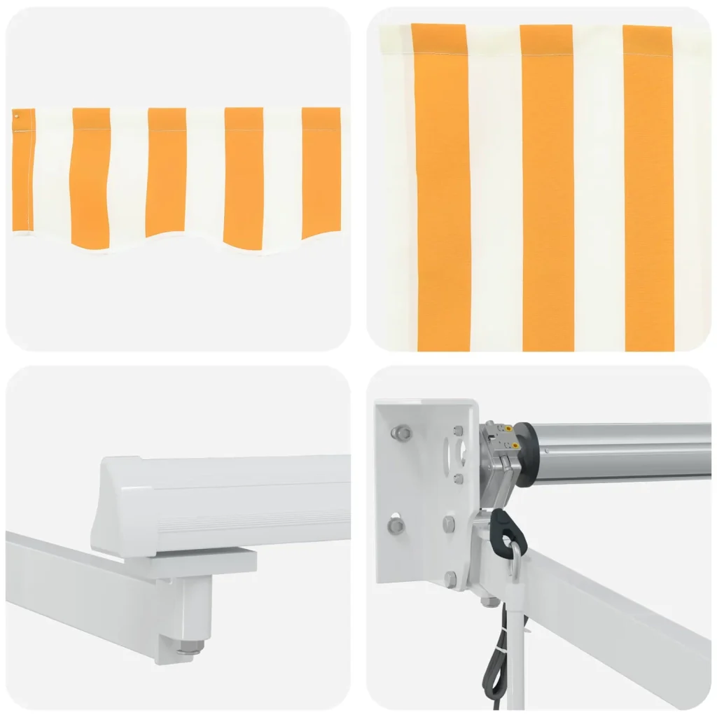 Tettuccio Elettrico Retrattile Giallo e Bianco 3,5 x 2 m - Image 7