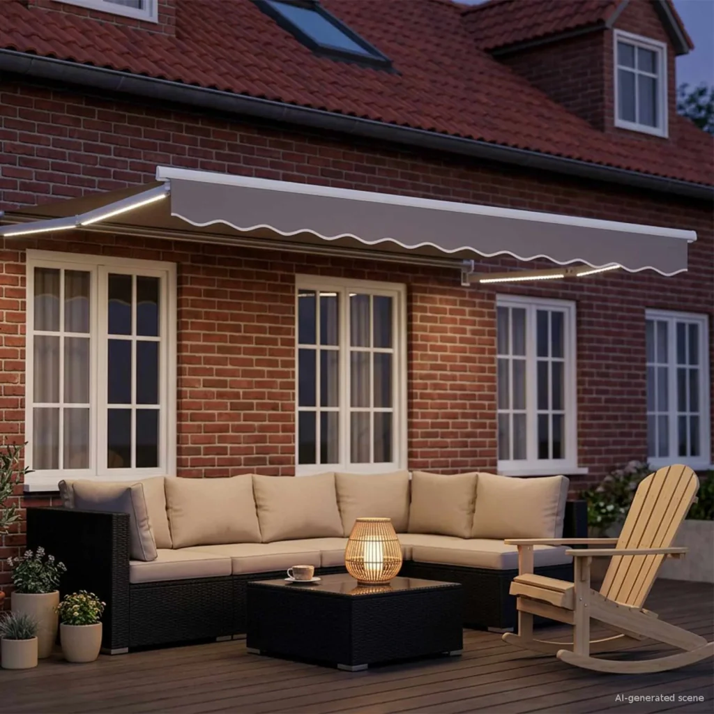 Tettuccio Elettrico Retrattile Grigio chiaro 3 x 2 m 3419546 - Image 3