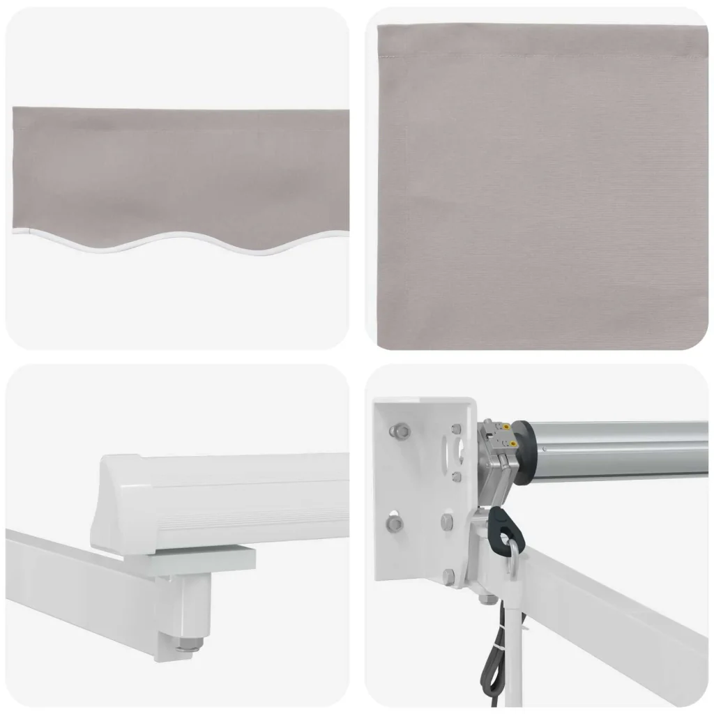 Tettuccio Elettrico Retrattile Grigio chiaro e bianco 3 x 2 m 3419888 - Image 7
