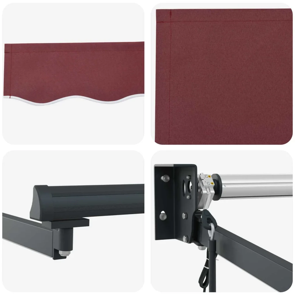 Tettuccio Elettrico Retrattile Rosso Borgogna 3,5 x 2 m - Image 8