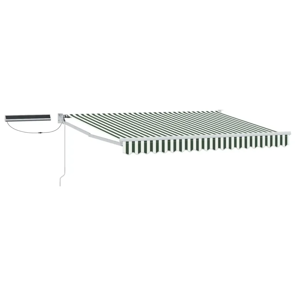 Tettuccio Elettrico Retrattile Verde e Bianco 2,5 x 2 m - Image 2