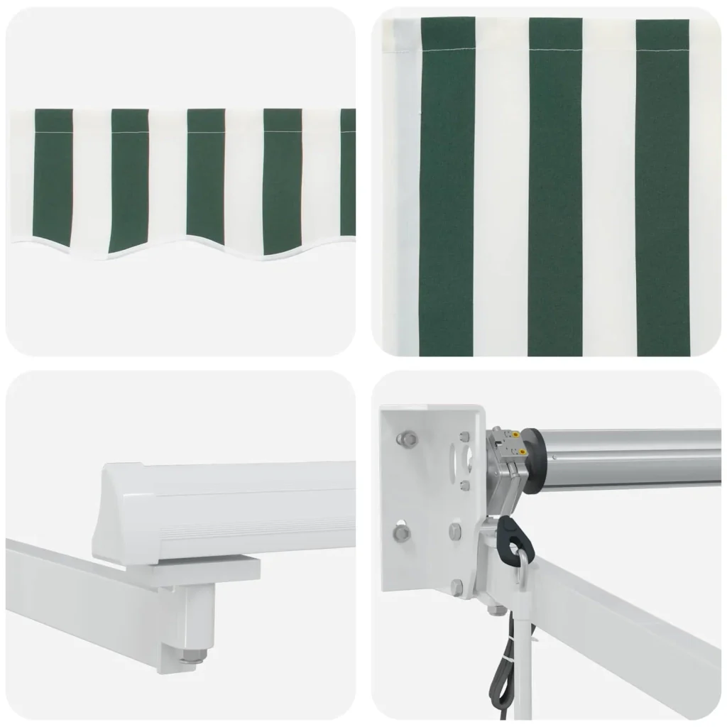 Tettuccio Elettrico Retrattile Verde e Bianco 2,5 x 2 m - Image 7