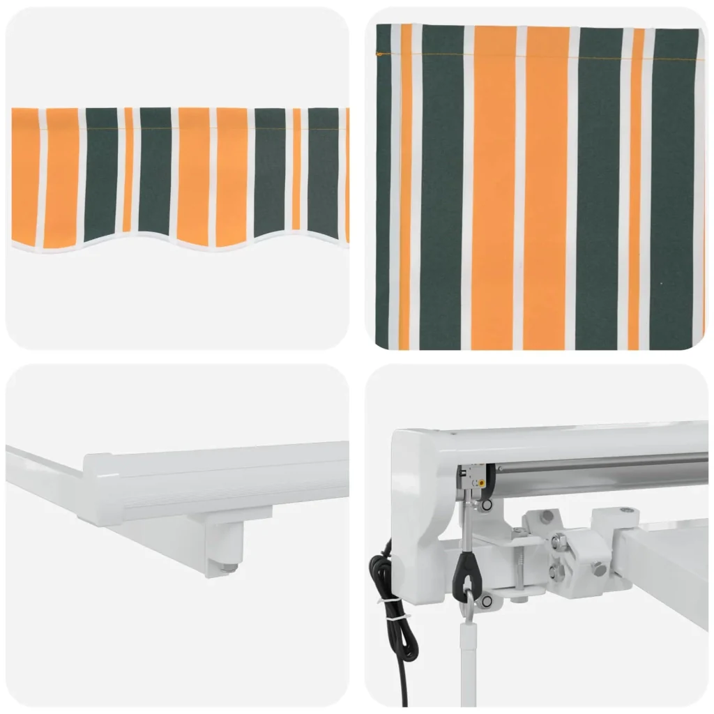 Tettuccio Elettrico Retrattile Verde e Giallo 4,5 × 3 m - Image 4