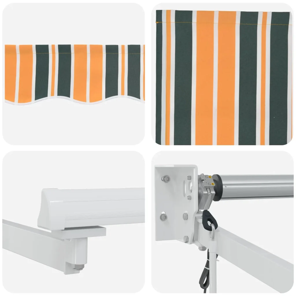 Tettuccio Elettrico Retrattile Verde, Giallo, Bianco 4,5 × 3 m - Image 6