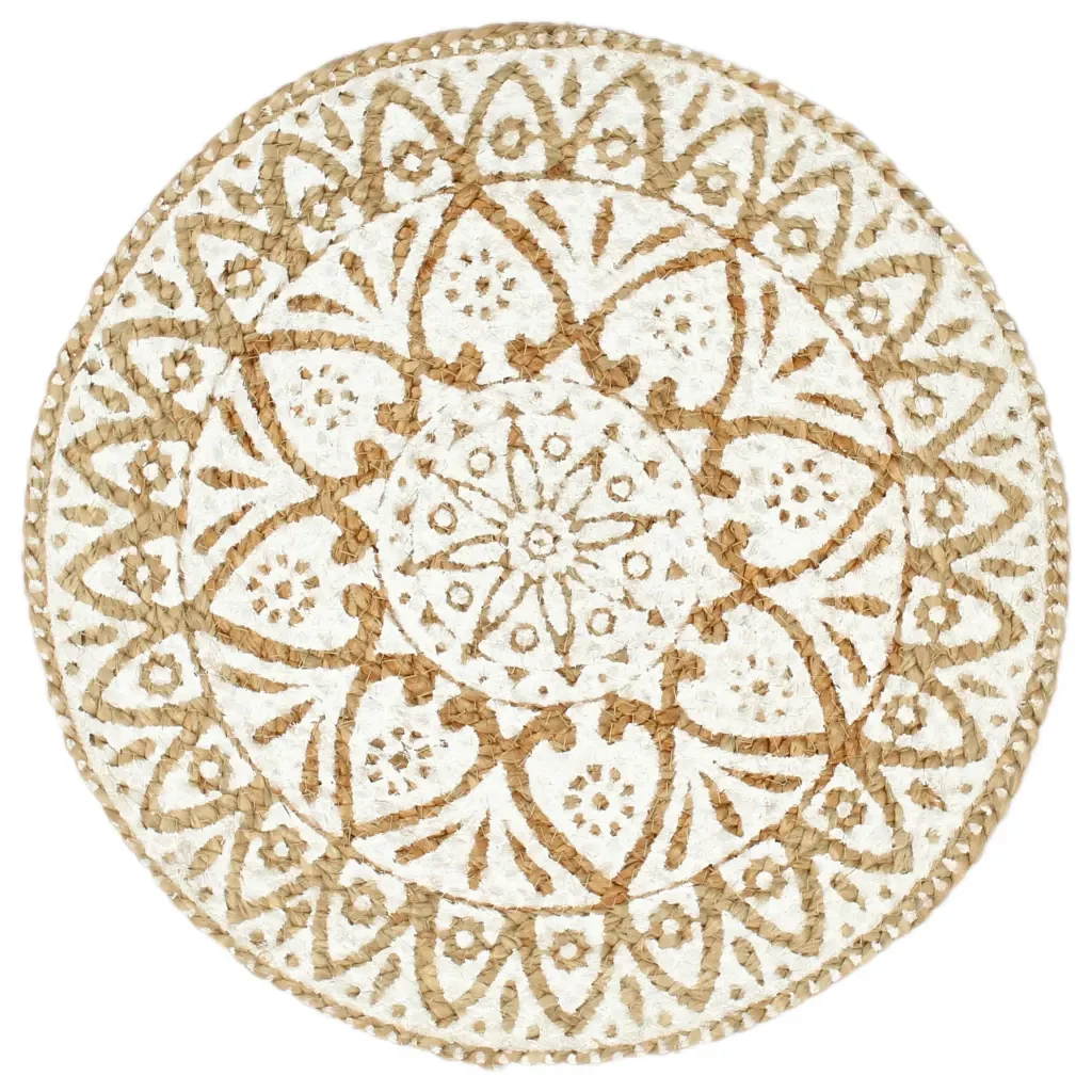 Tovagliette 4 pz Bianco 38cm Rotonde in Juta cod mxl 75947 - Image 2