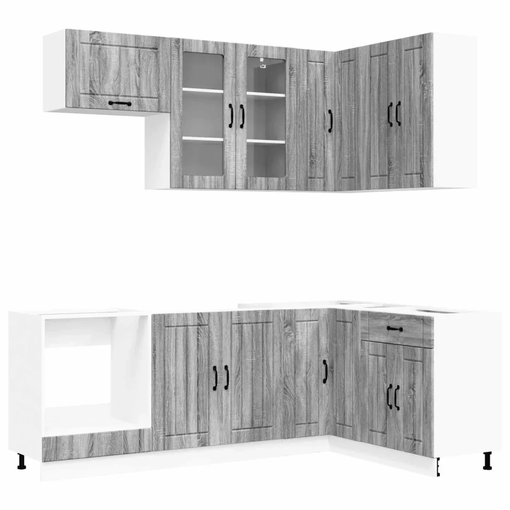 Unità Cucina LUCCA 8 pcs Sonoma grigio Legno ingegnerizzato 3438473