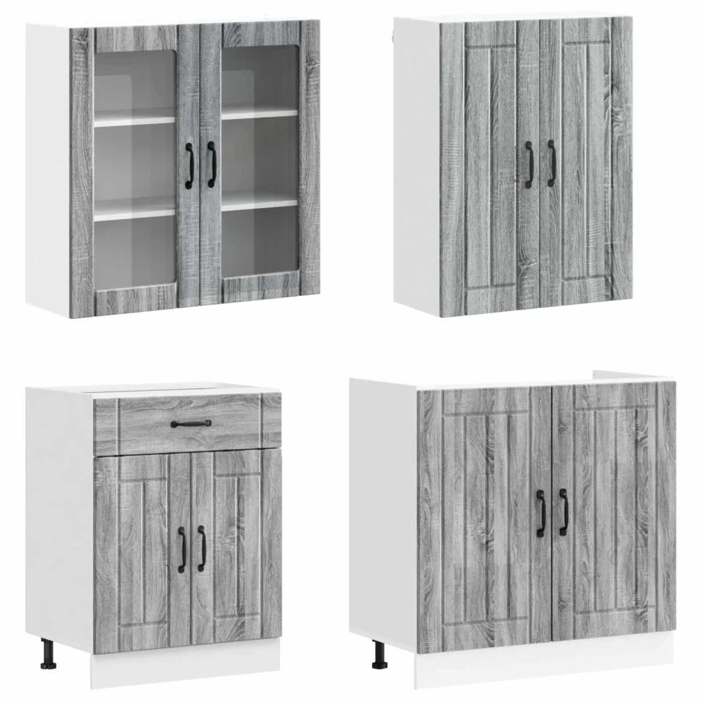 Unità Cucina LUCCA 8 pcs Sonoma grigio Legno ingegnerizzato 3438473 - Image 2